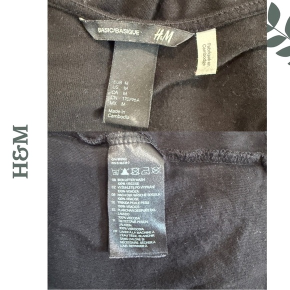 🛍️3/$40 H&M Long Black Tank Dress – Maxi Minimalist Style Sleeveless Size Medium - Picture 6 of 6